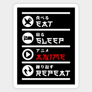 EAT SLEEP ANIME REPEAT Magnet